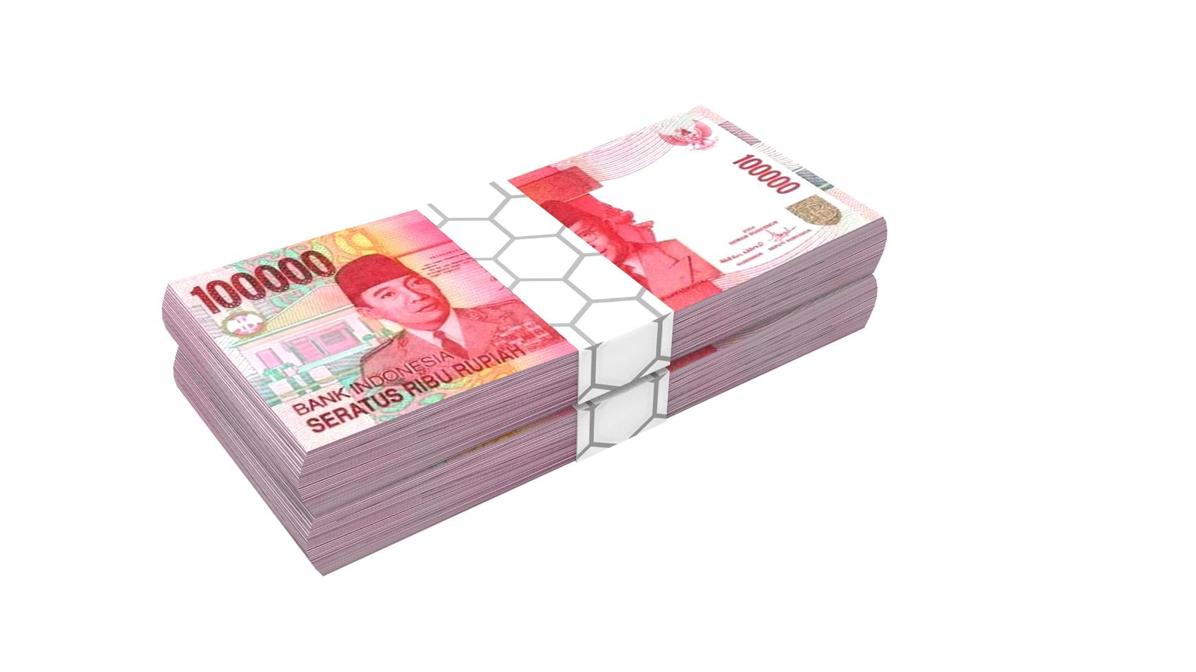 Indonesian rupiah currency 3d rendering photo