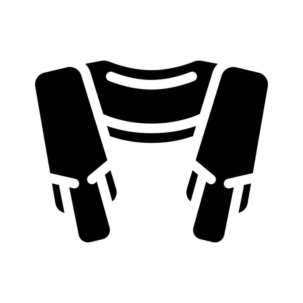 shiatsu masajeador glifo icono vector ilustración