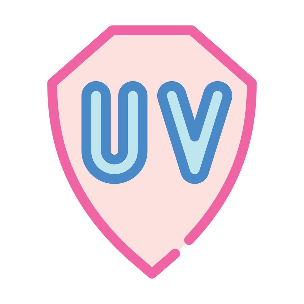 ilustración de vector de icono de color de protección uv ultravioleta