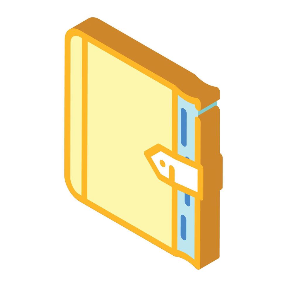 diary notebook isometric icon vector illustration