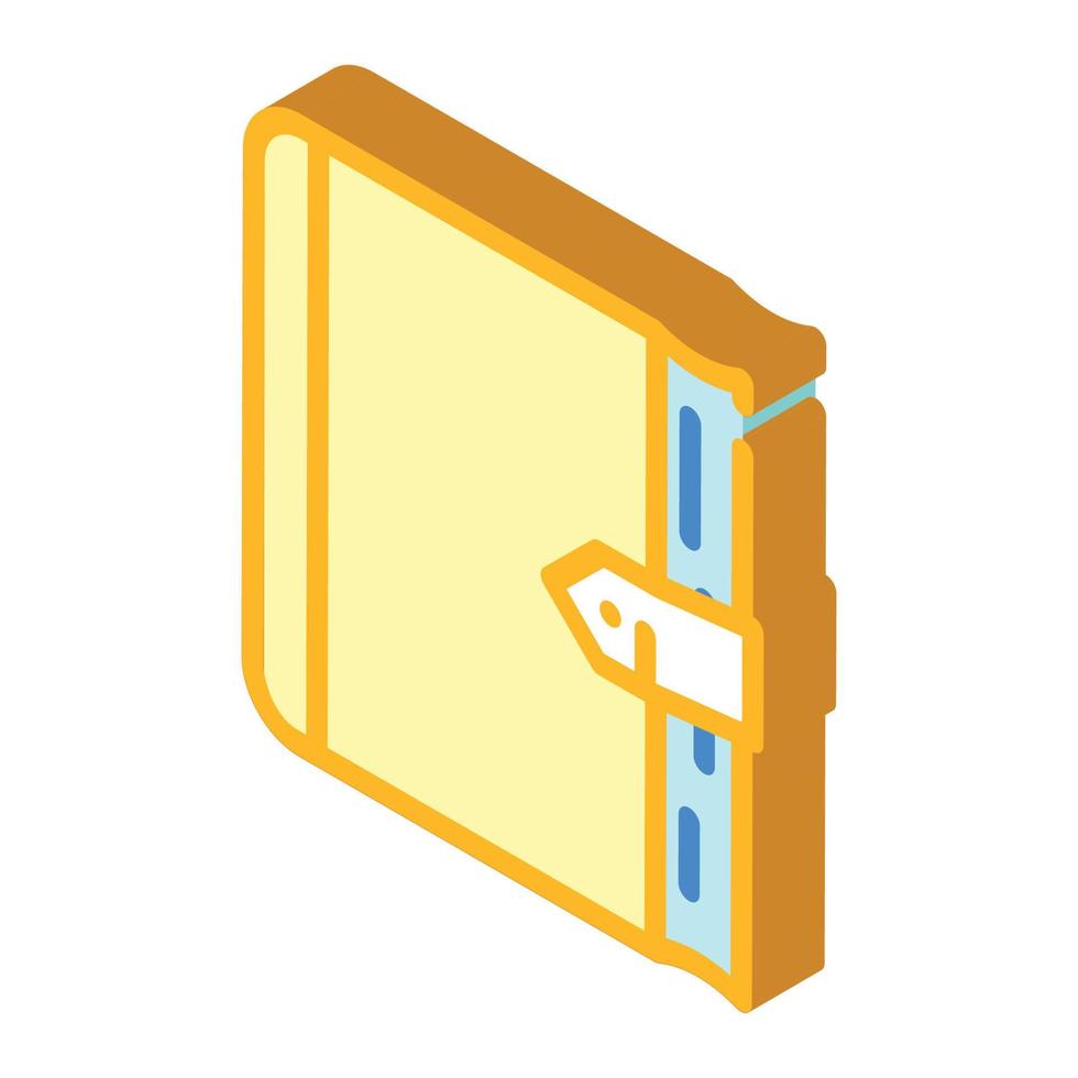 cuaderno diario icono isométrico ilustración vectorial vector