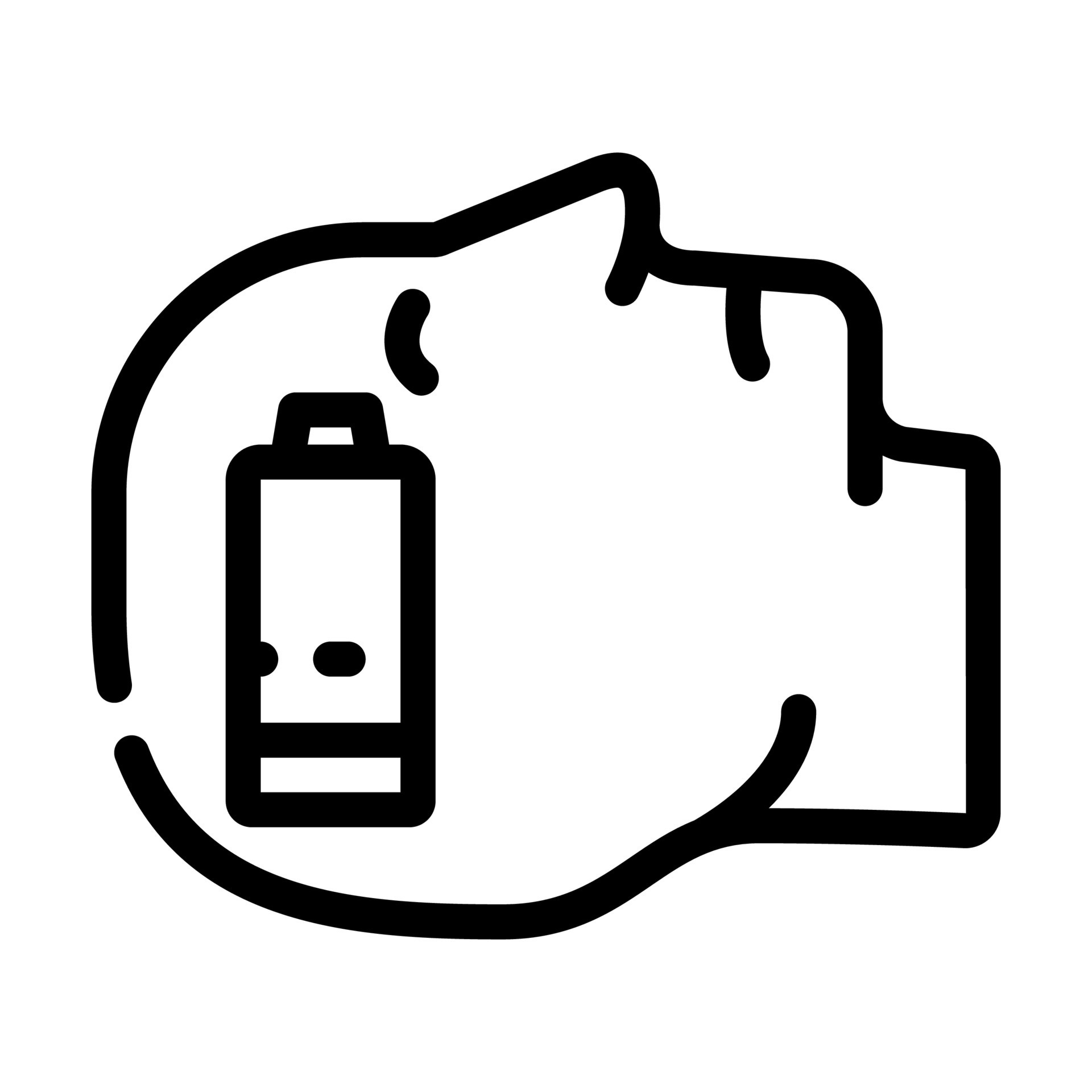 falta de fuerza y energía línea icono vector ilustración 8164598 Vector