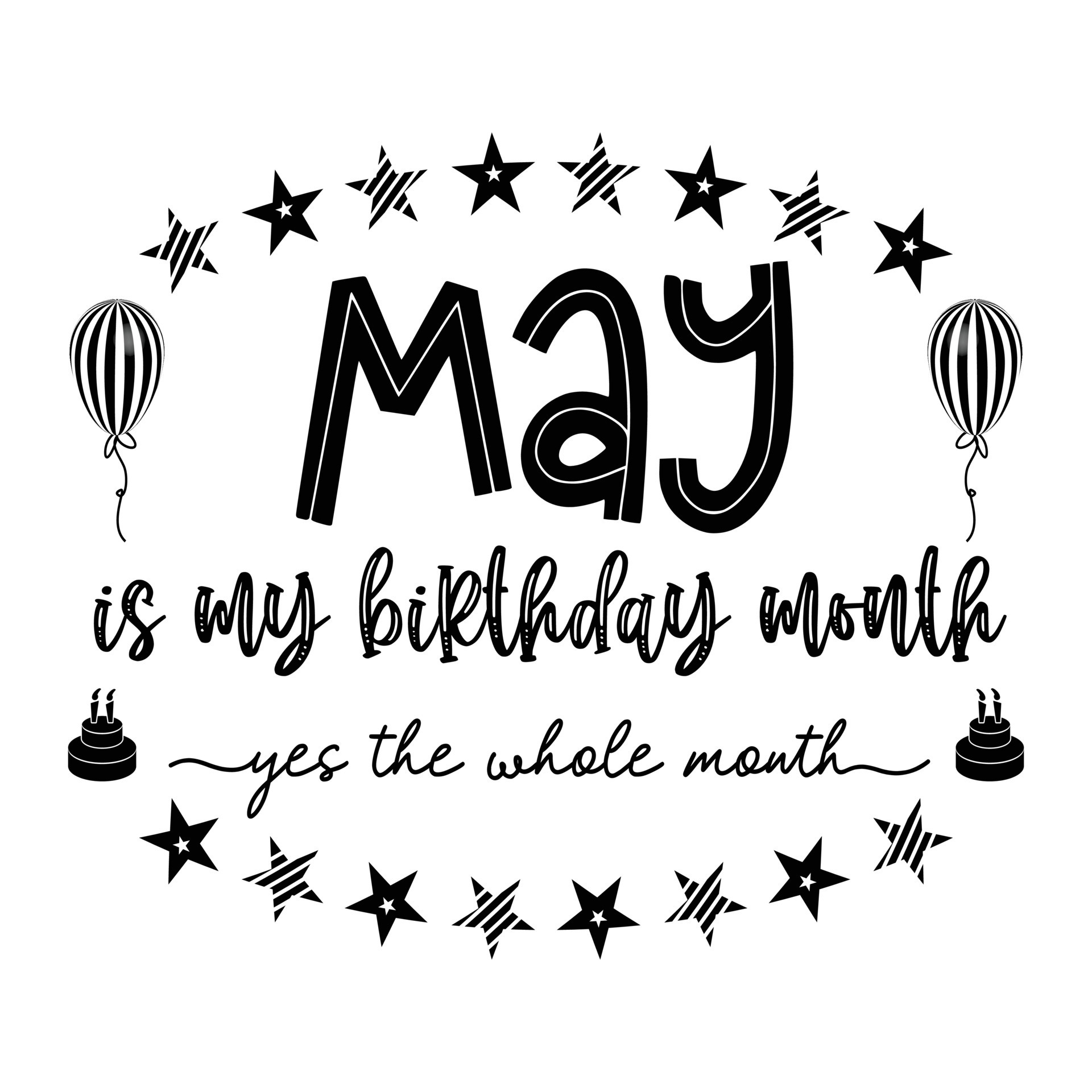 May is my birthday month yes the whole month . May Birthday. Birthday