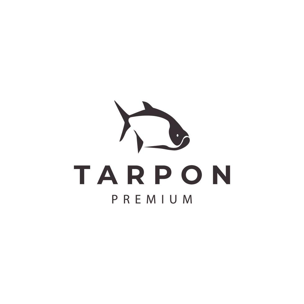 tarpon fish logo design vector icon illustration