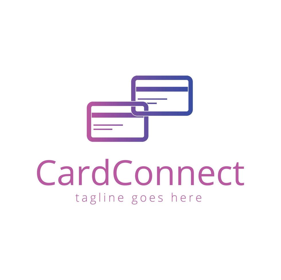 Card Connect logo design template simple and unique. perfect for business, company, mobile, app, etc. vector