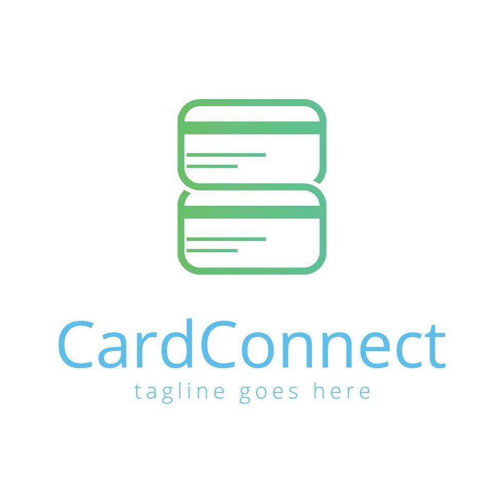 Card Connect logo design template simple and unique. perfect for business, company, mobile, app, etc. vector