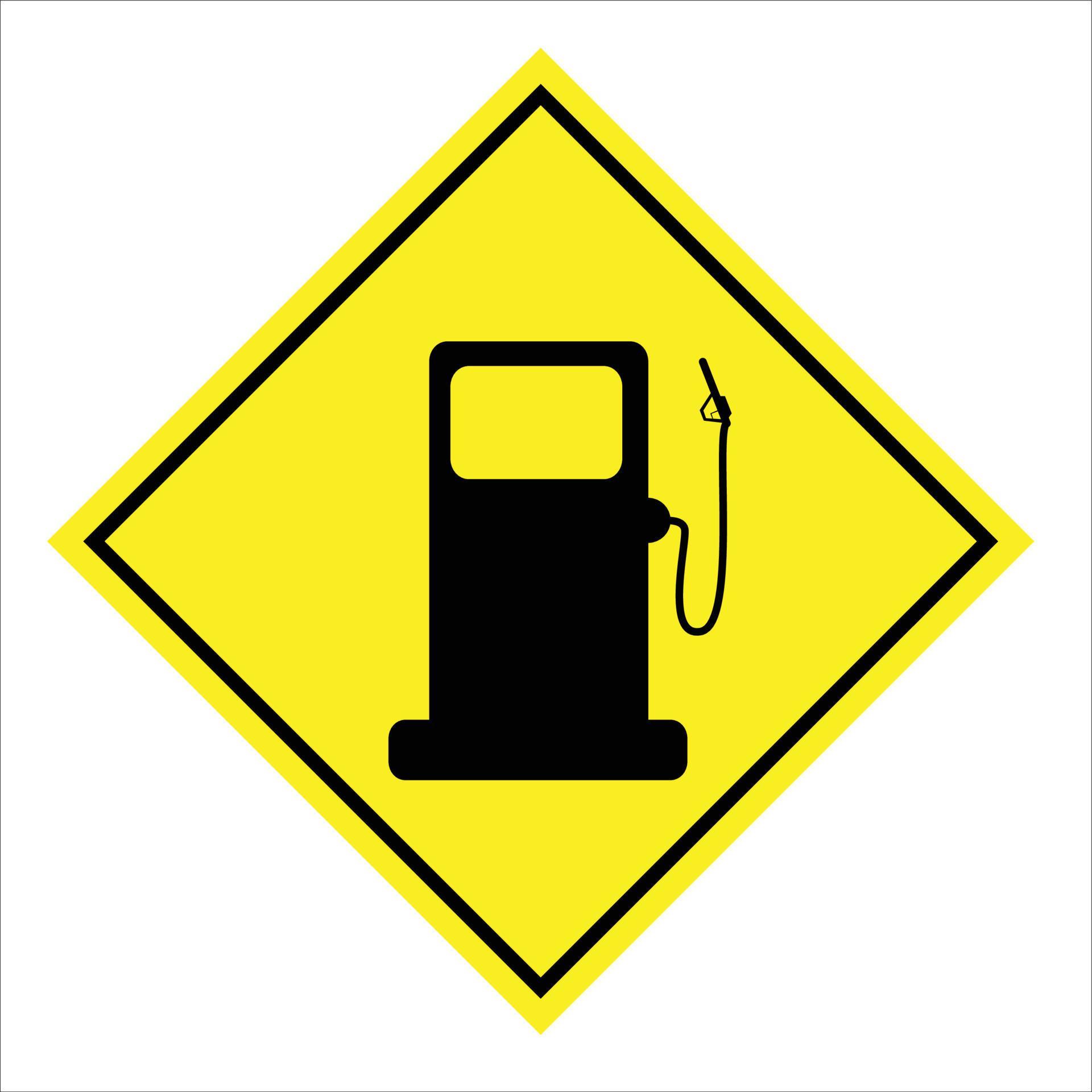 gas station road sign traffic sign 8164986 Vector Art at Vecteezy