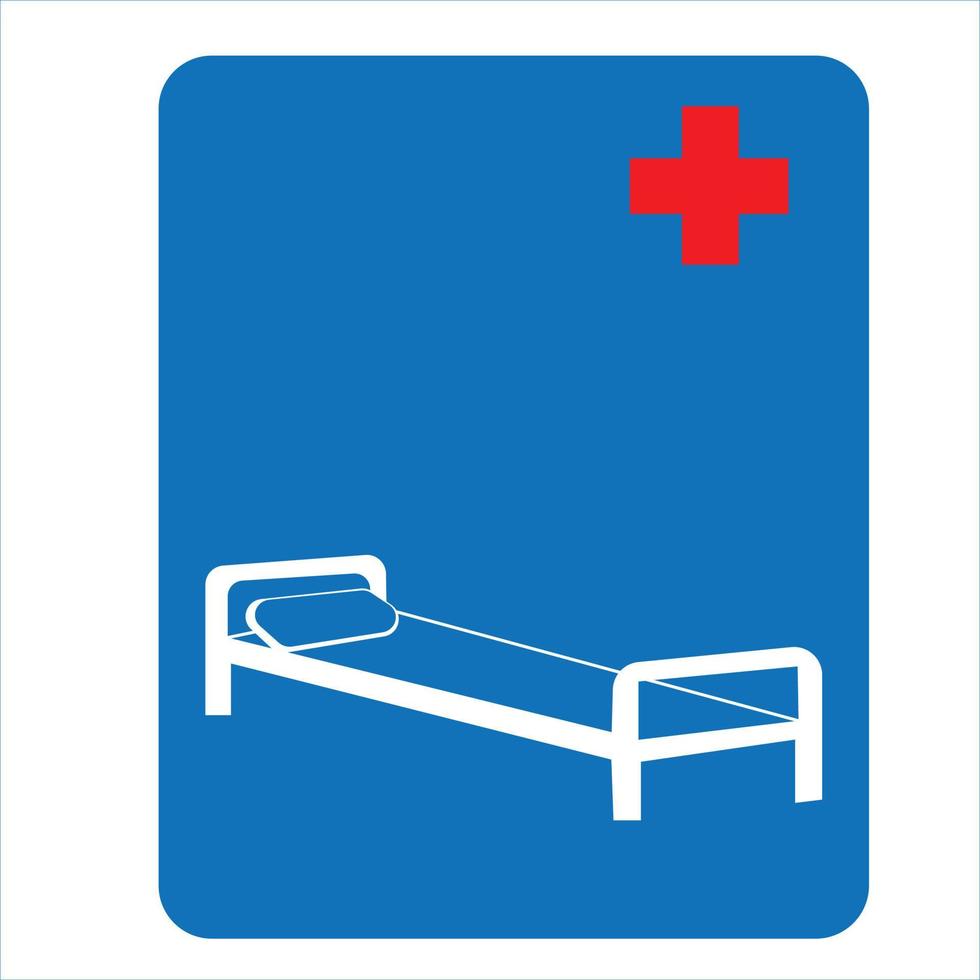 first aid kit on white background hospital sign vector