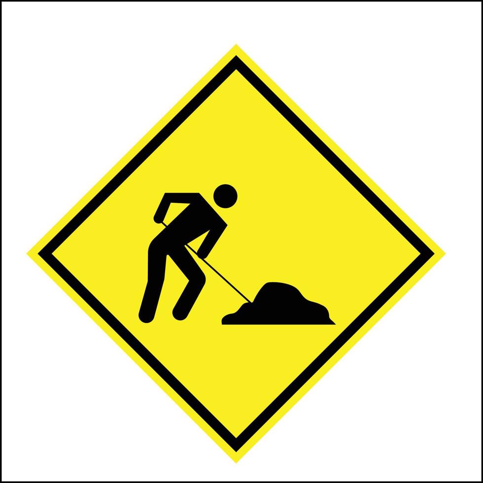under sign construction sign road sign vector