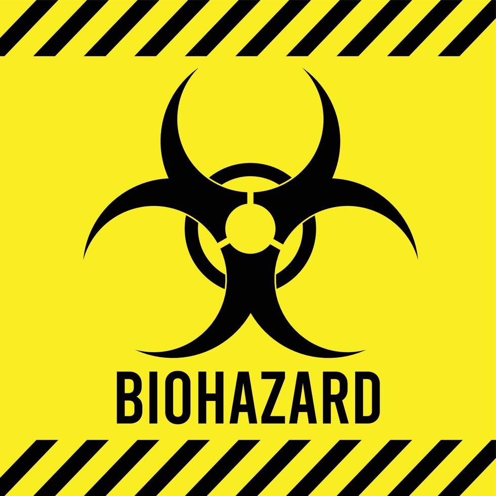 biohazard material radioacative sign danger caution vector