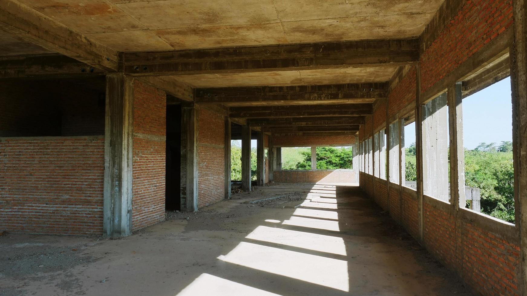 Abandoned old buildings Error and irresponsibility of engineer photo