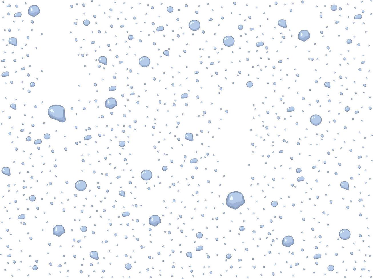 Raindrops on glass with transparent background seamless pattern vector illustration