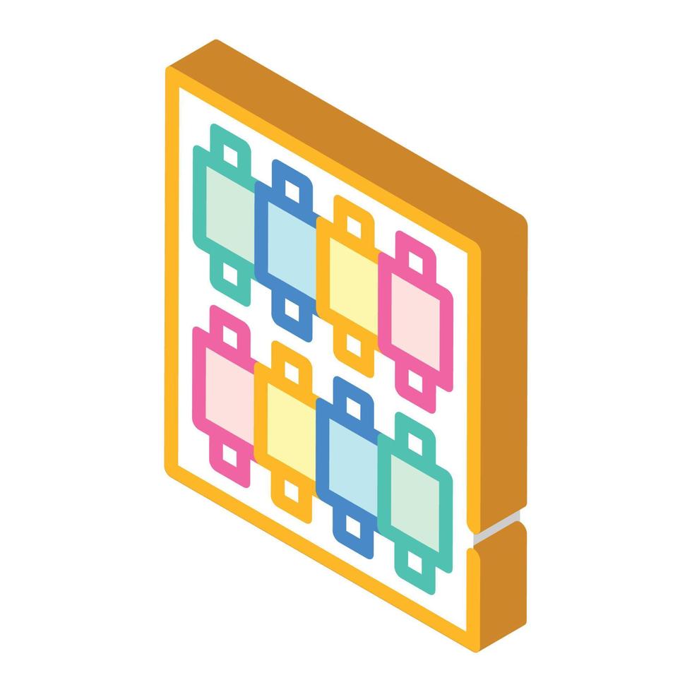 threads set isometric icon vector sign illustration