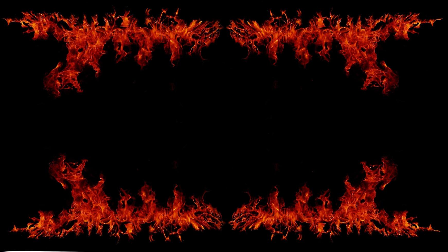 Flame Flame Texture For Strange Shape Fire Background Flame meat that is burned from the stove or from cooking. danger feeling abstract black background Suitable for banners or advertisements. photo