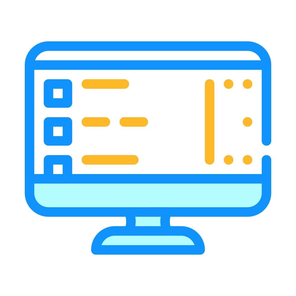 software list of operating system color icon vector illustration