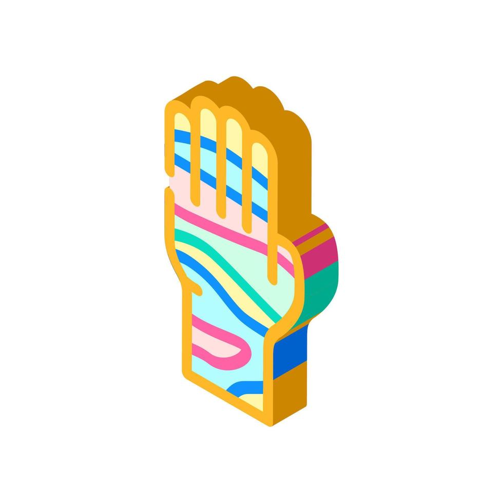 shiatsu arm and zones isometric icon vector illustration