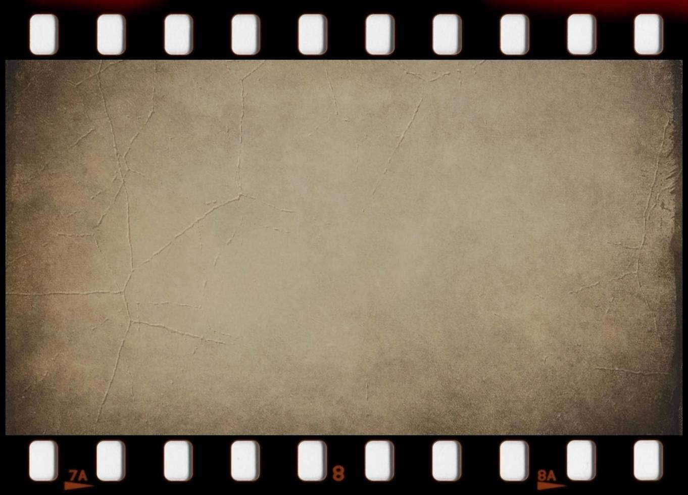 35mm old movie film film mockup frame background. photo