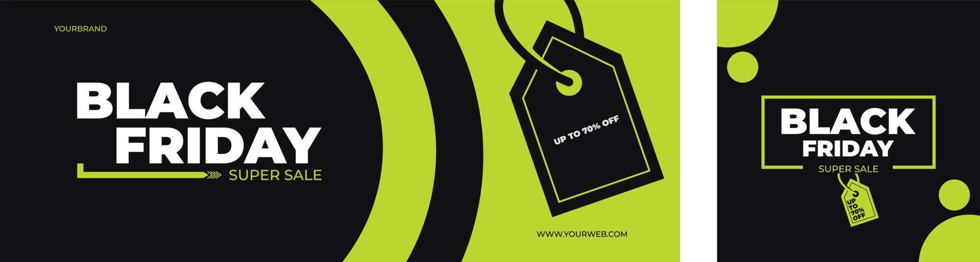 black friday banner sale background vector