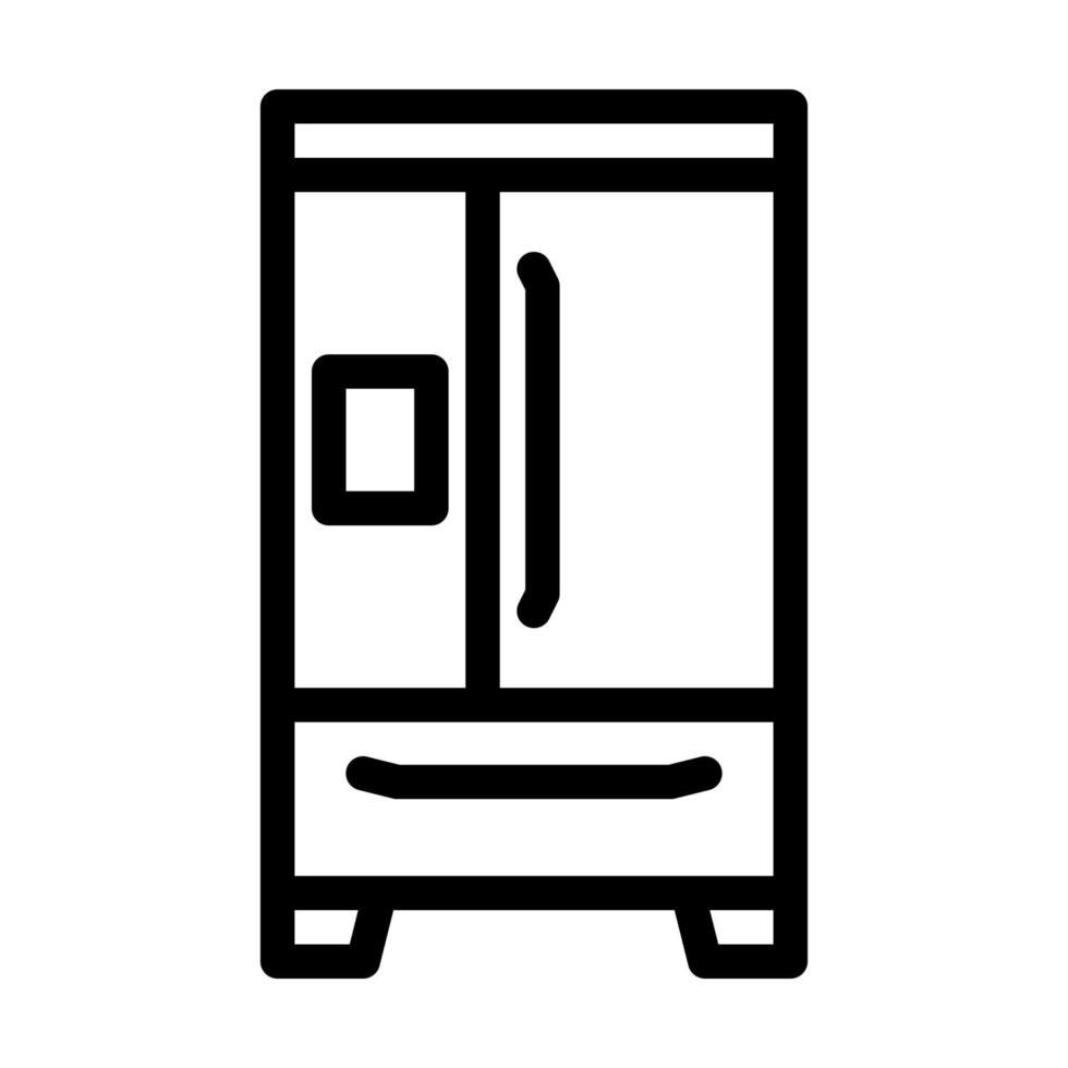 refrigerator kitchen equipment line icon vector illustration