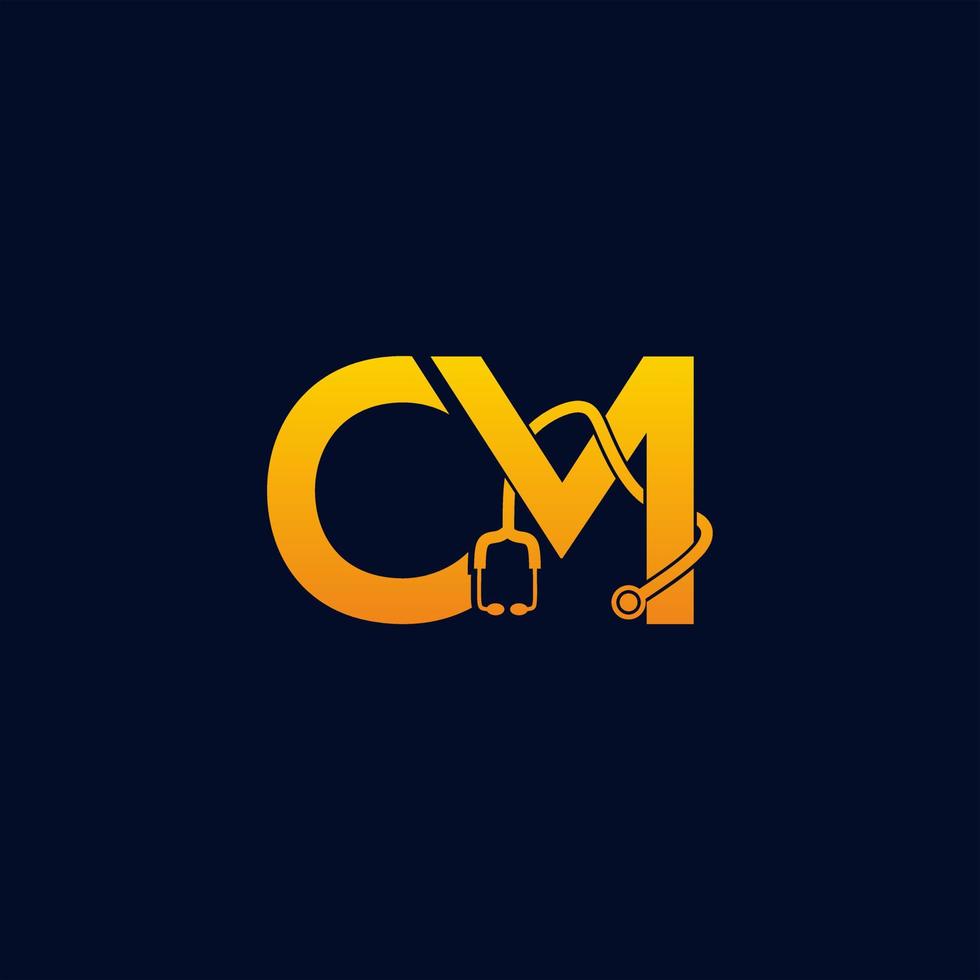 CM Medical logo design vector