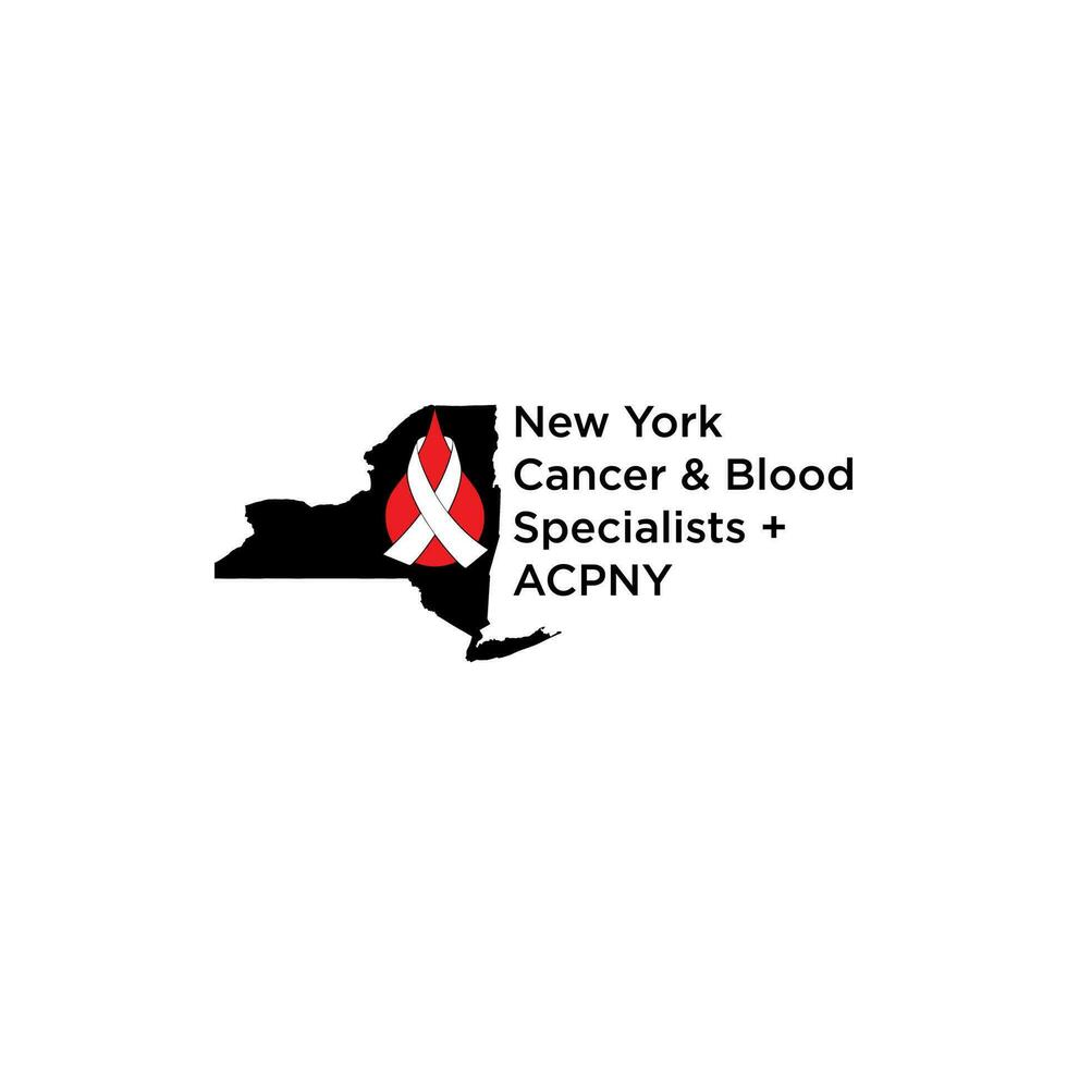 logotipo de cáncer y sangre de nueva york vector