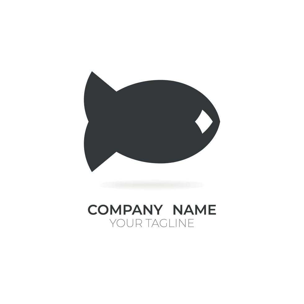 Fish logo design template vector