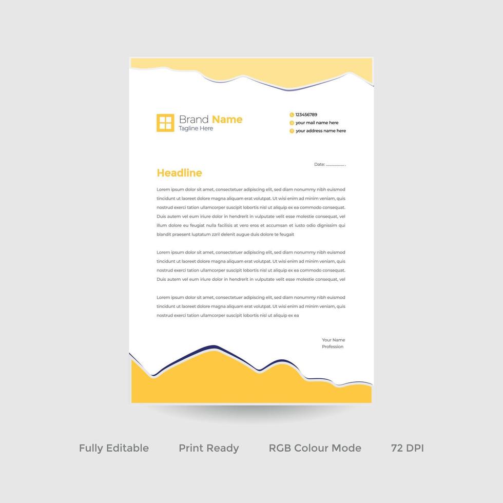 Business letterhead template design vector