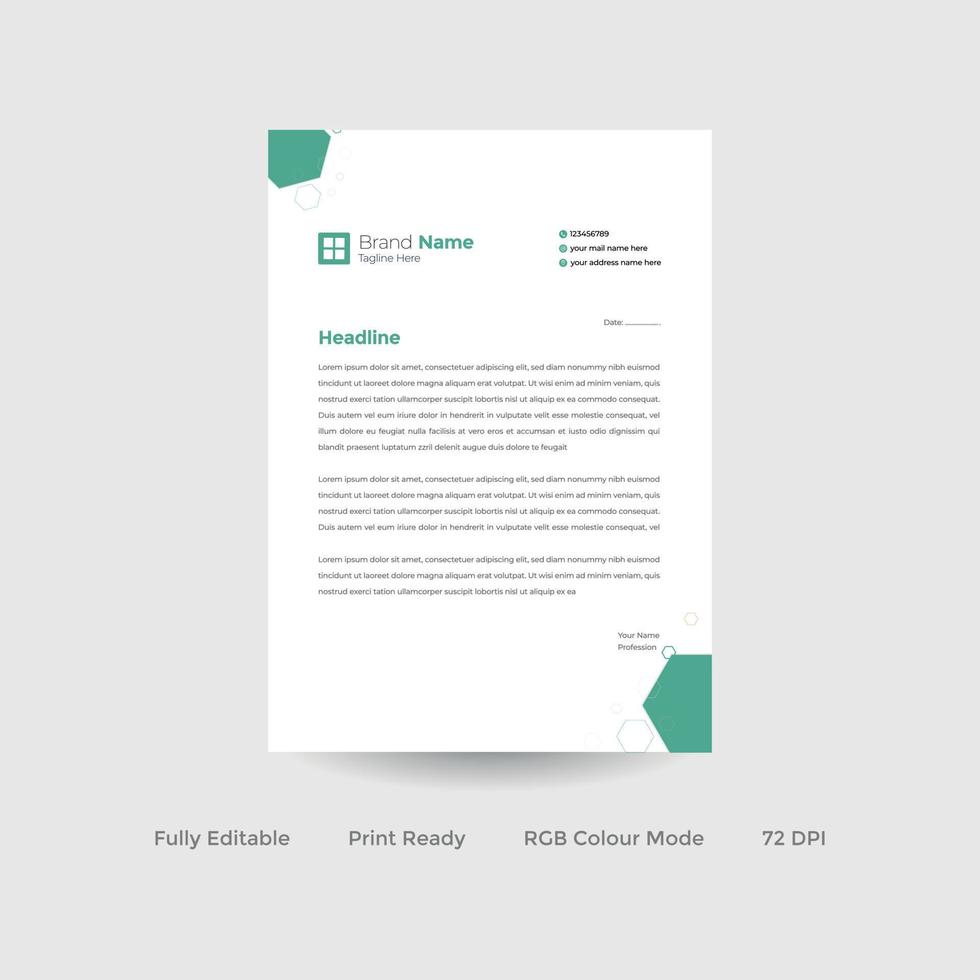 Business letterhead template design vector