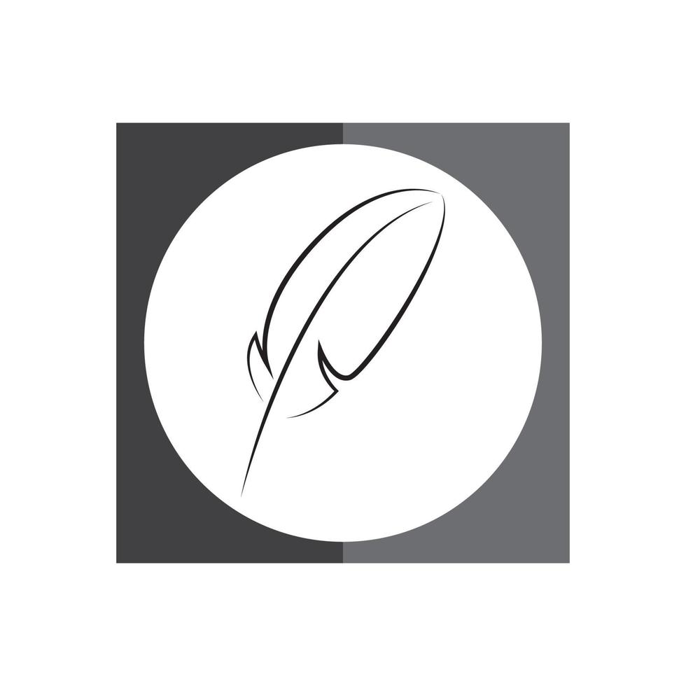 quill  logo  vector illustration design
