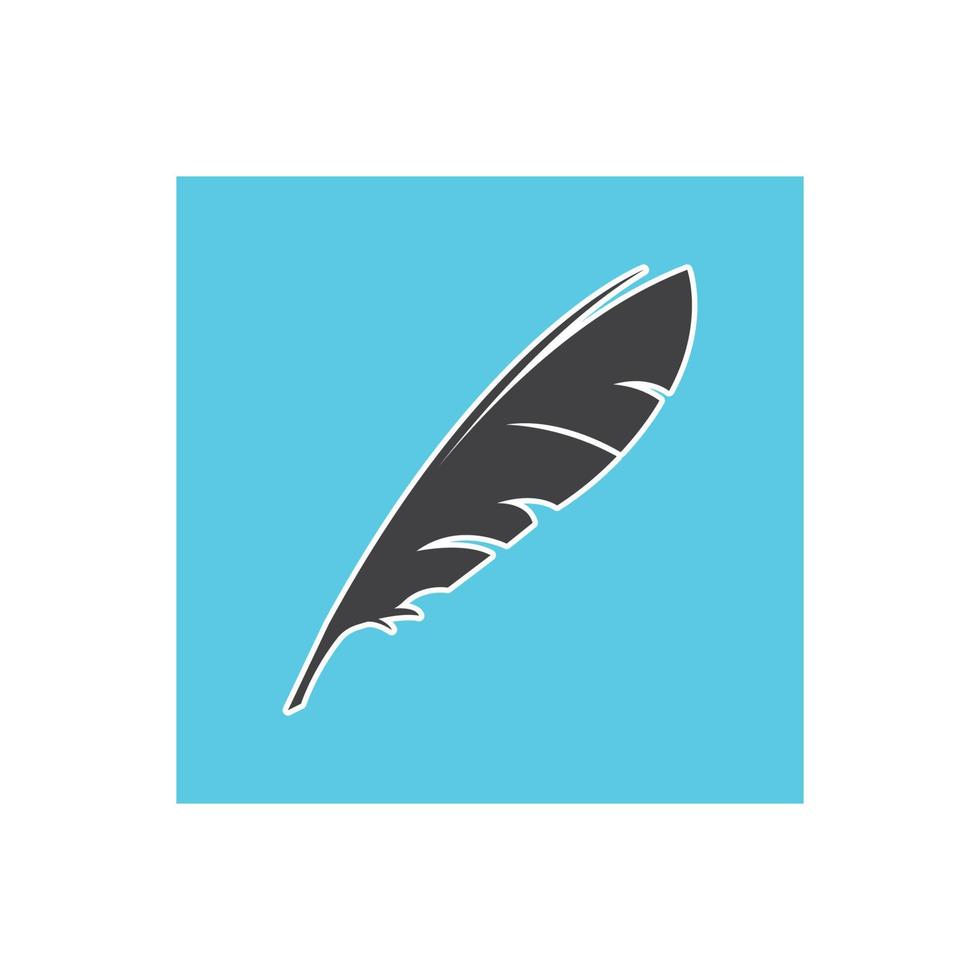 diseño de ilustración de vector de logotipo de pluma