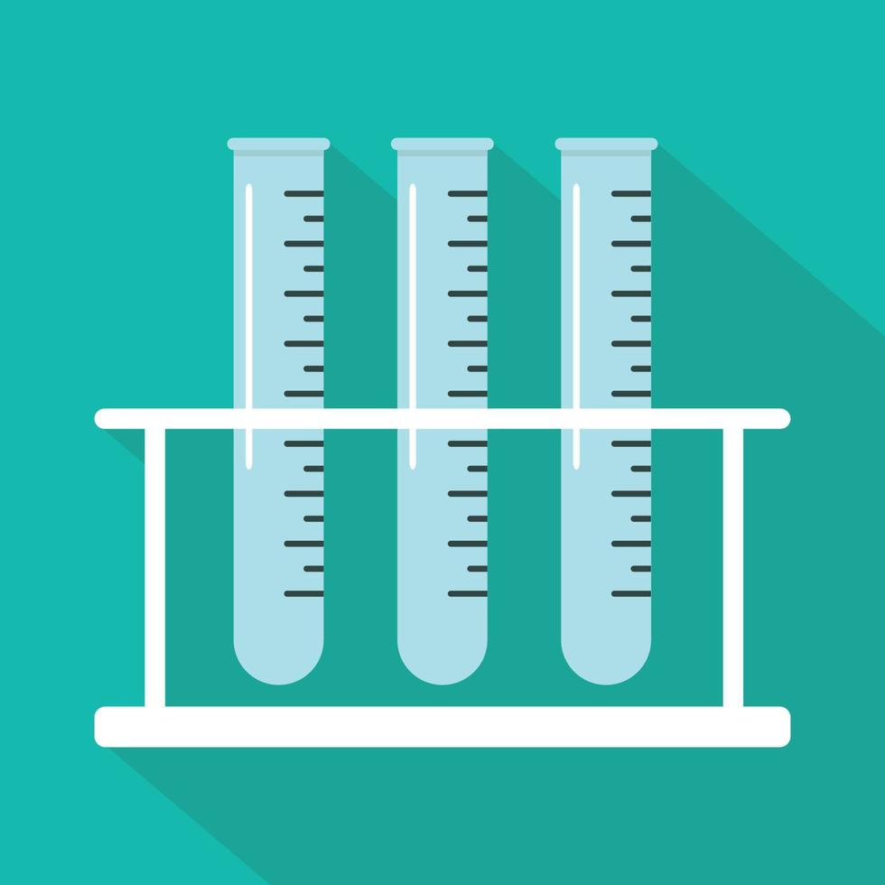 Test tube icon. Test tubes, empty flask. Illustration of test tubes in flat minimalism style. vector