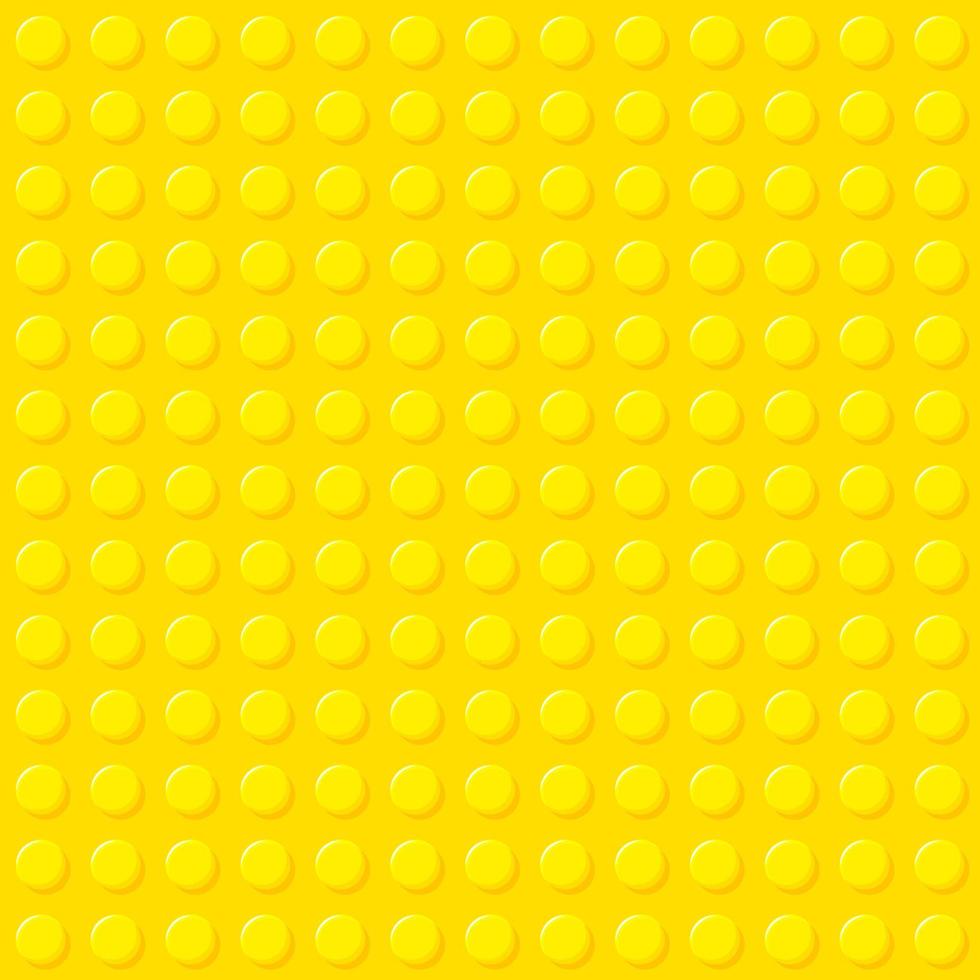 Block yellow plastic toys seamless pattern.Constructor. Vector cartoon illustration.