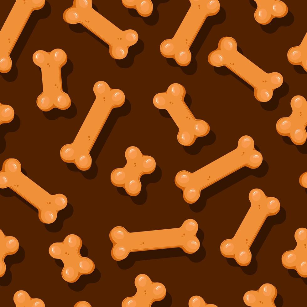 Dog cookie bone seamless pattern.  Treat for animals. Packaging design. Vector cartoon illustration.