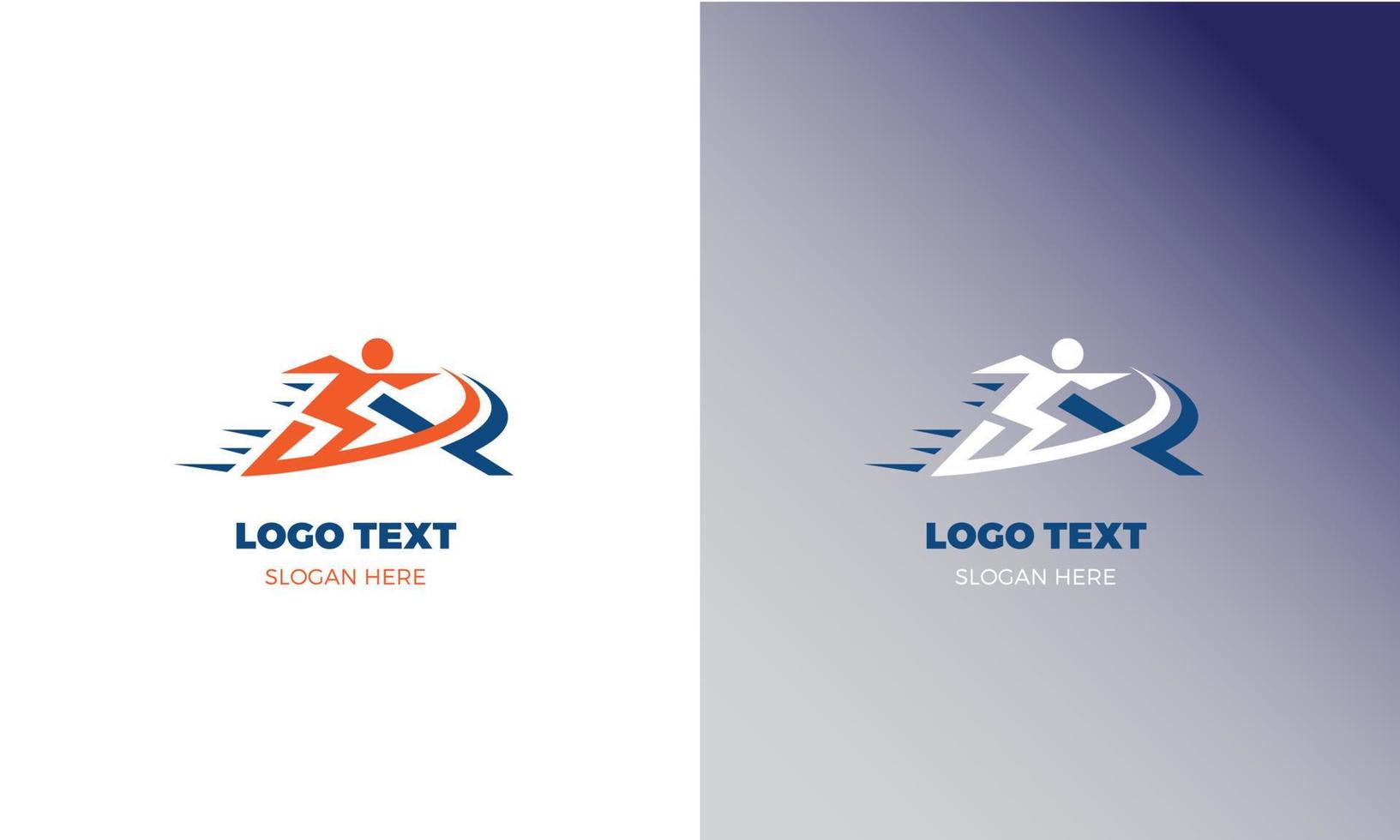 Delivery Fast Man Logo template vector