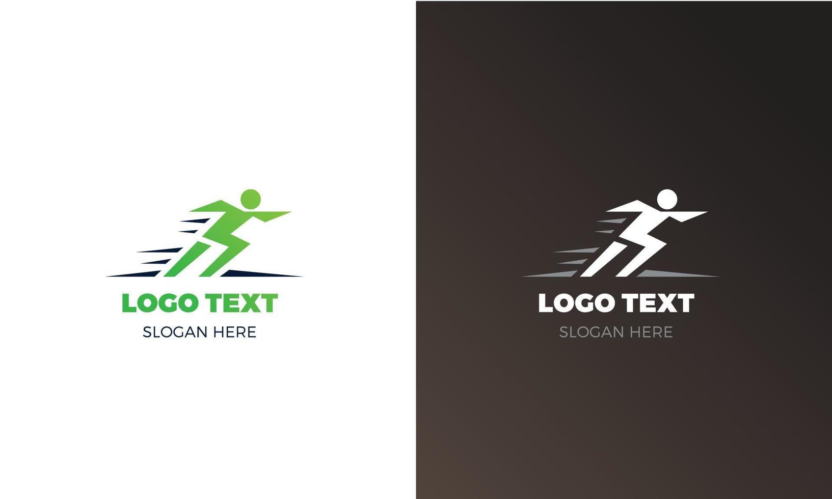 Running Fast Man Logo template vector