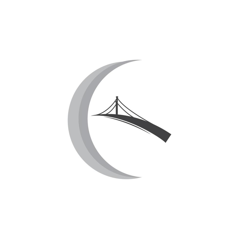 Bridge logo vector illustration design
