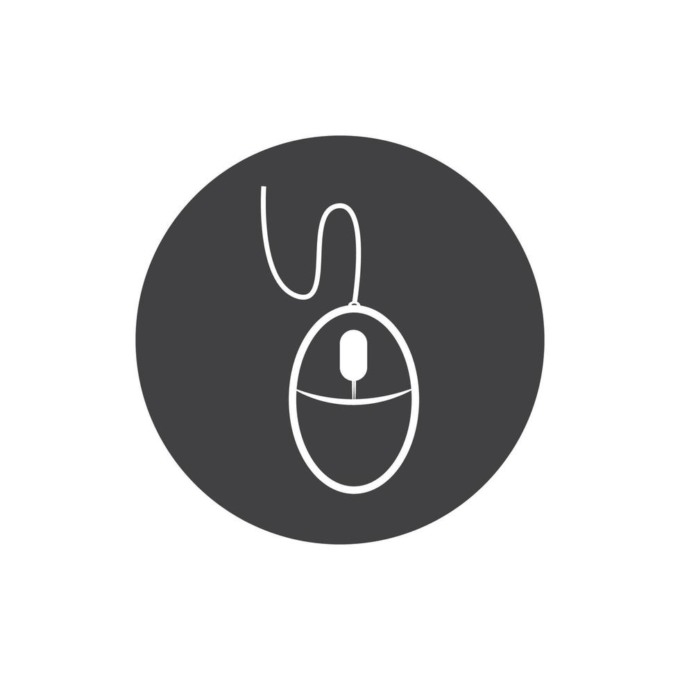 diseño de ilustración de vector de logotipo de ratón de computadora