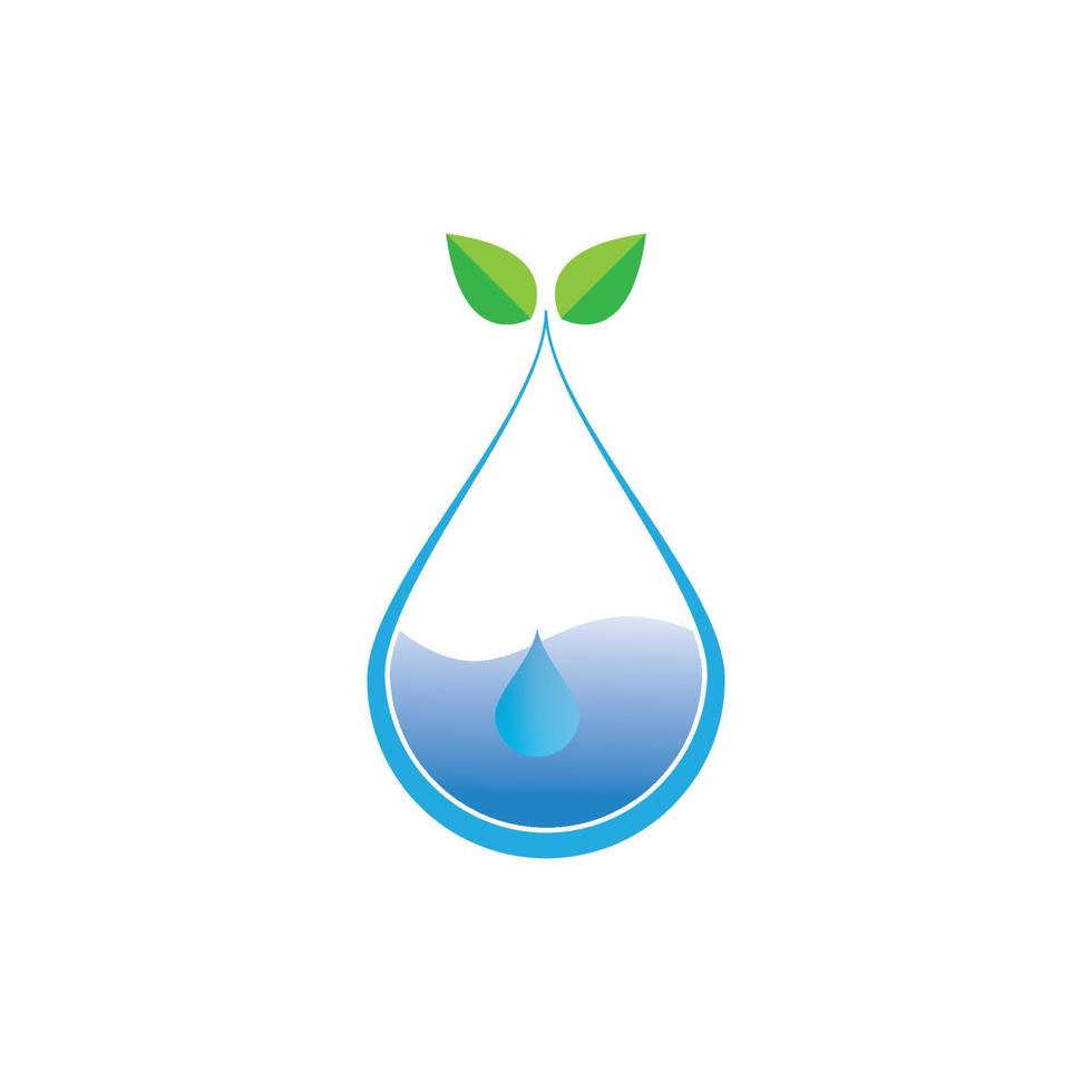 water drop Logo  vector illustration design