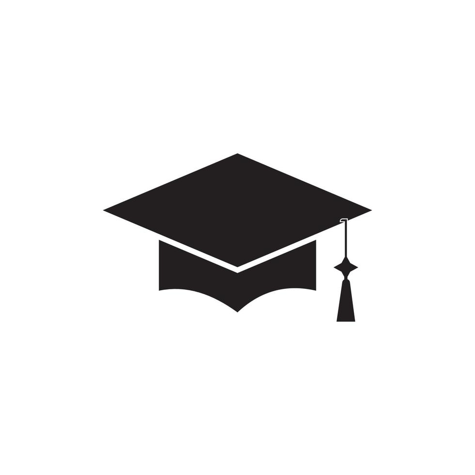 Graduation hat logo  vector illustration design