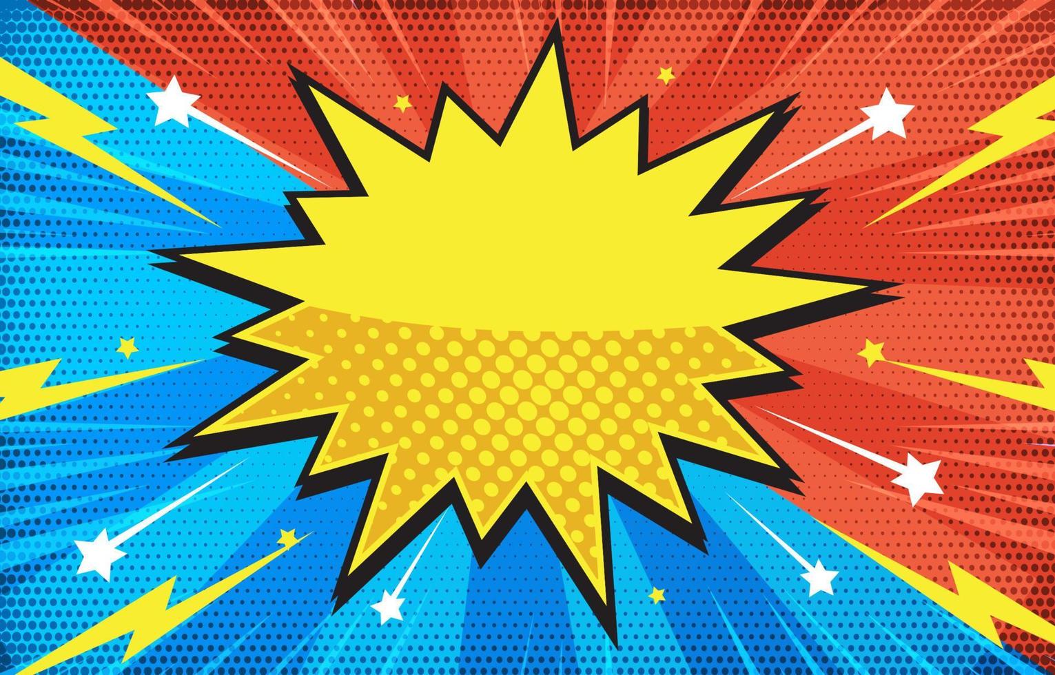 Shocking Cartoon Pop Art Background vector