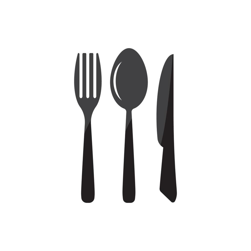 Tenedor cuchara cuchillo icono diseño ilustración vectorial vector