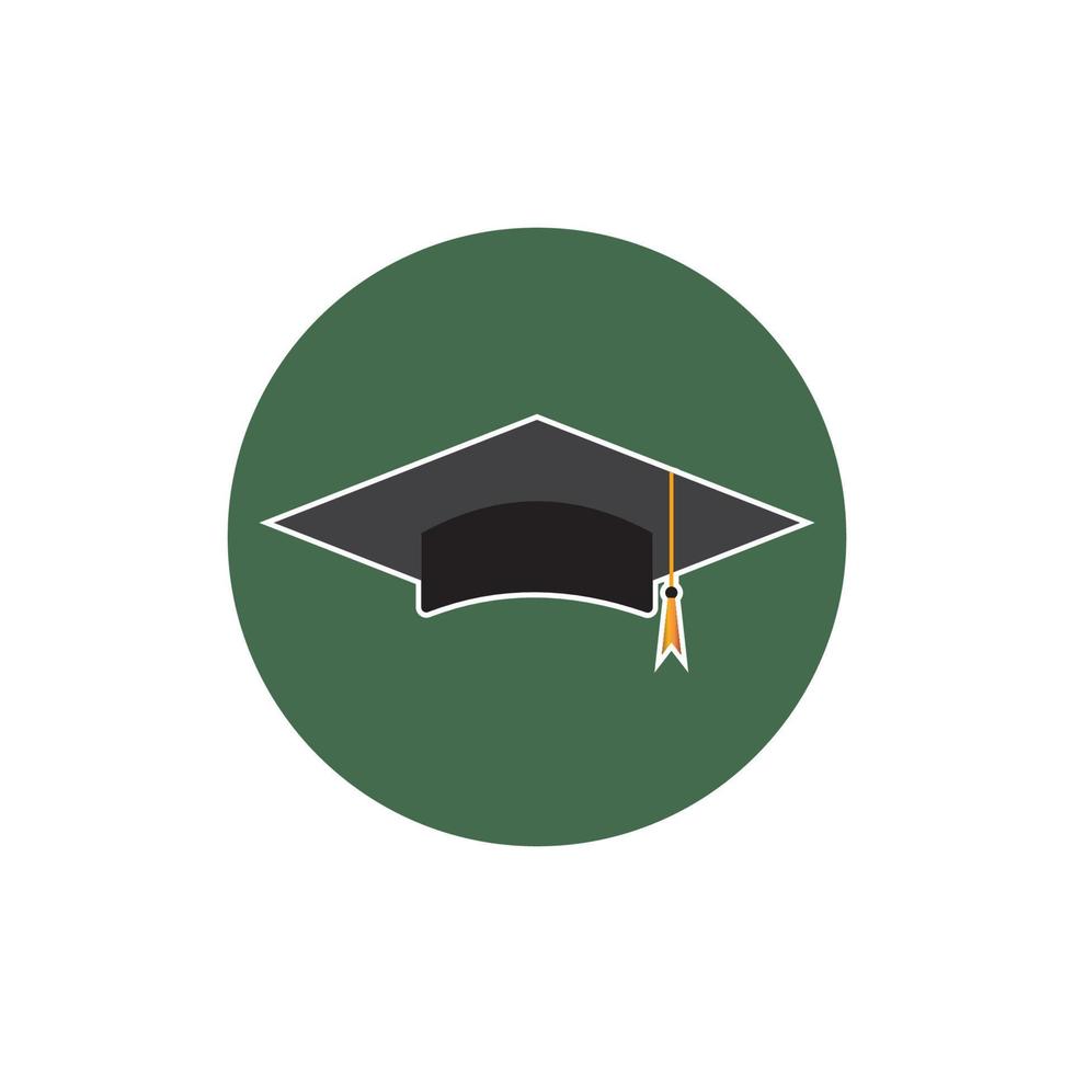 Graduation hat logo  vector illustration design