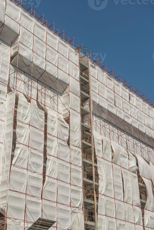 Scaffolding for building maintenance photo