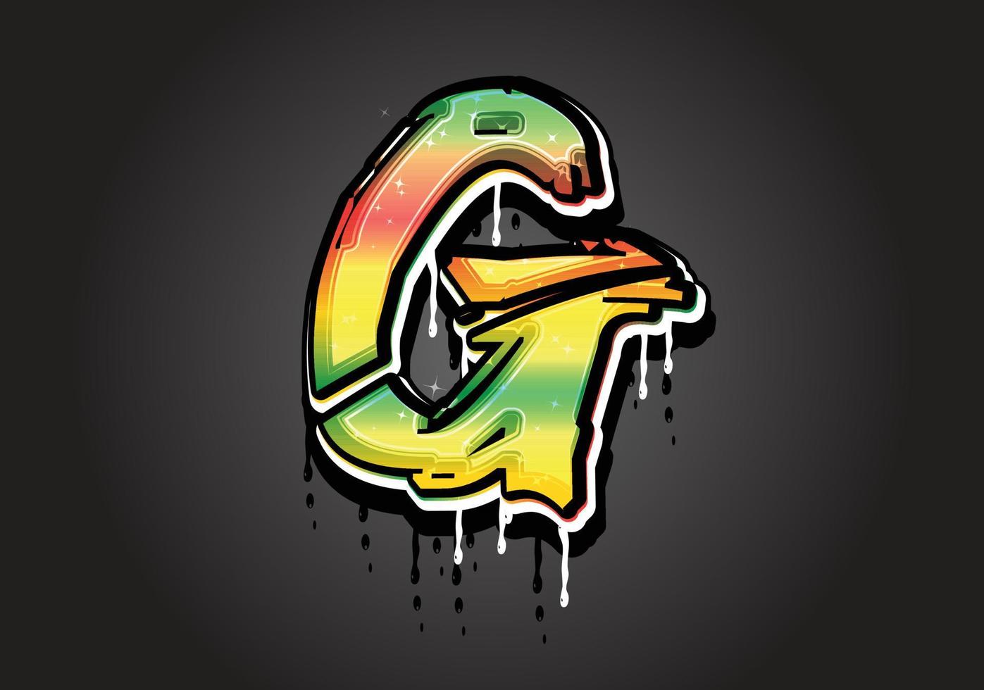 G Brush Letter logo vector