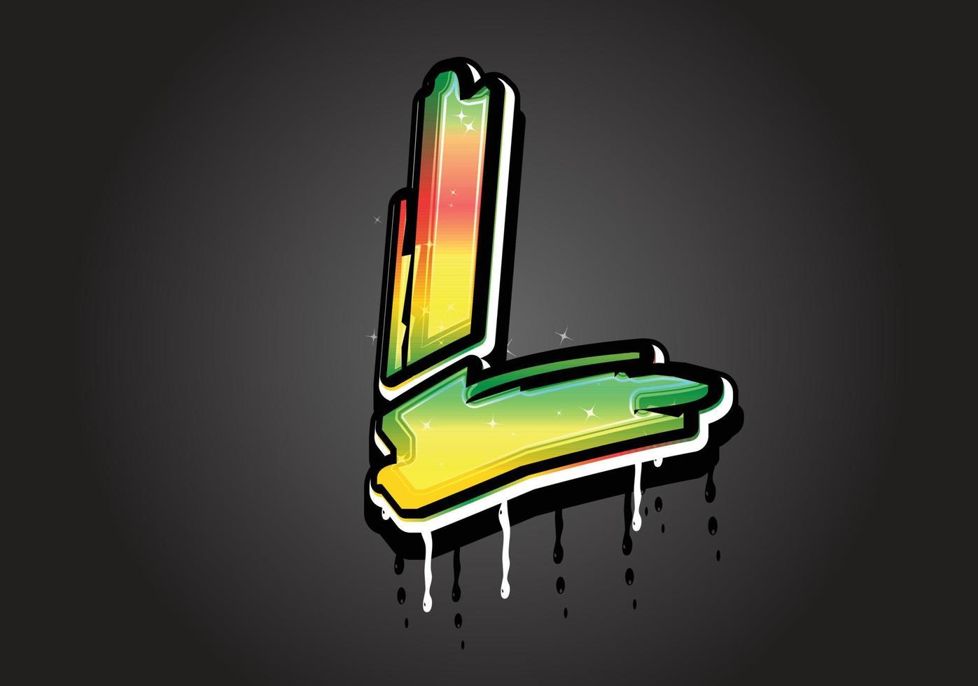 L Brush Letter logo vector