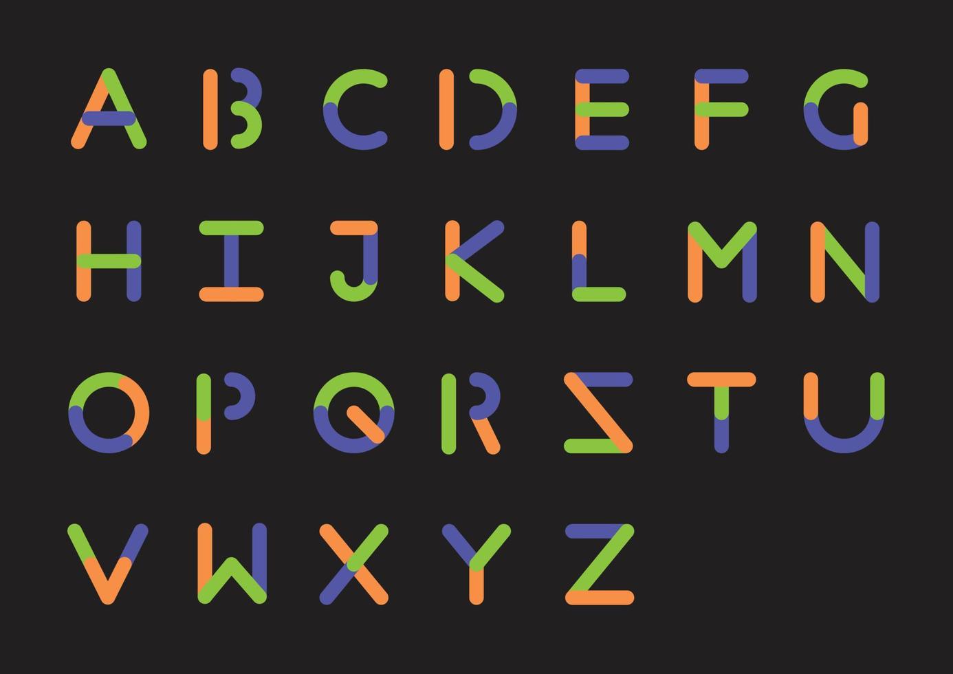 Pipe font alphabets vector