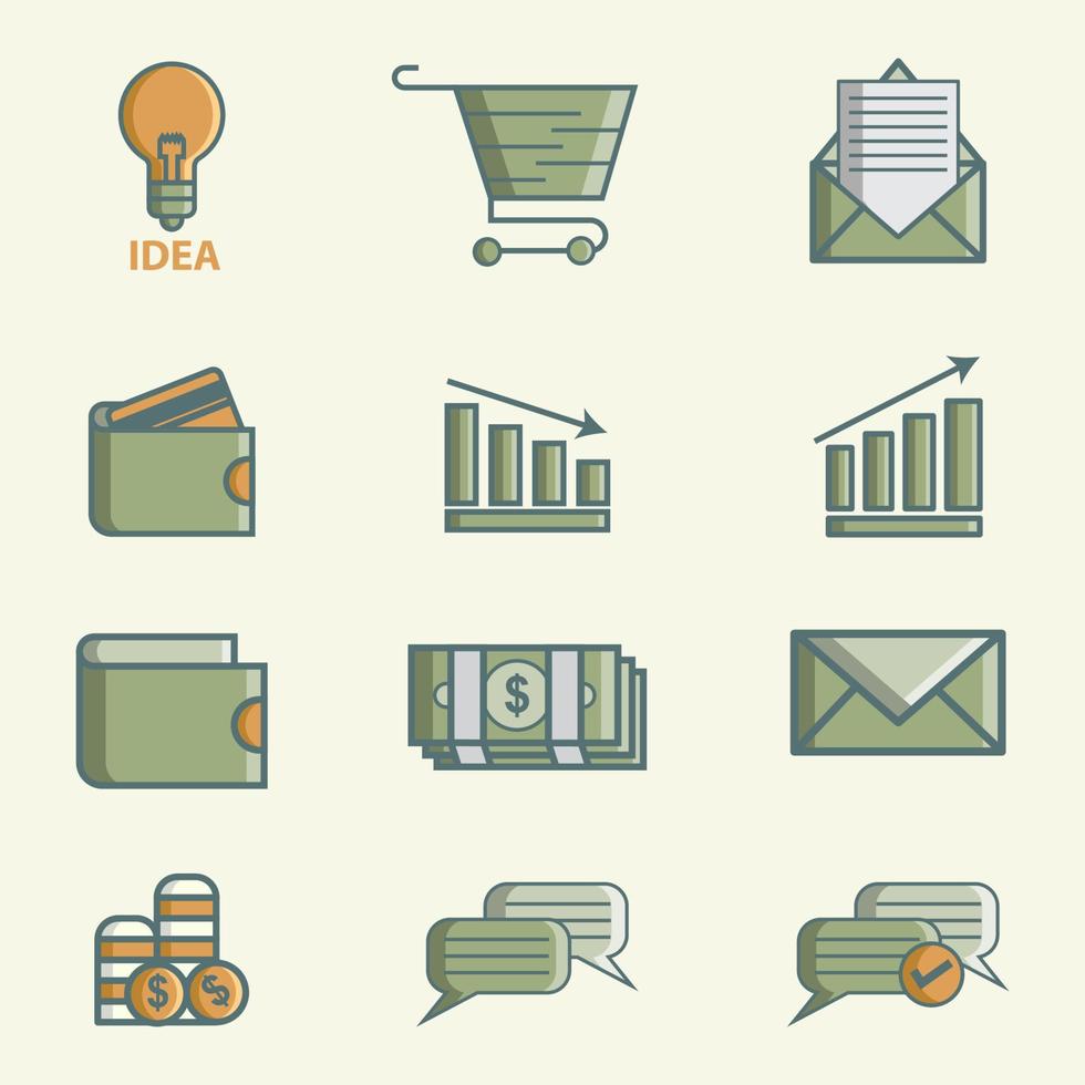 Business element illustration set vector