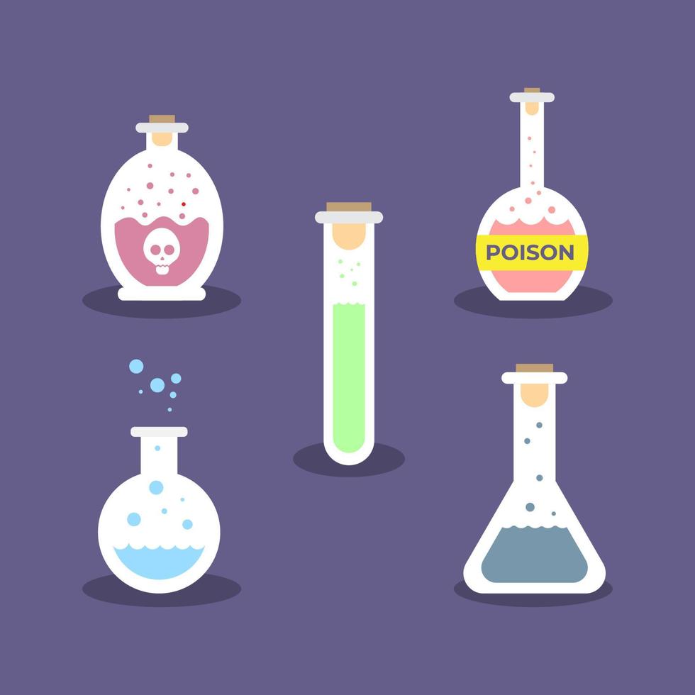 Laboratory Glassware bottle vector design