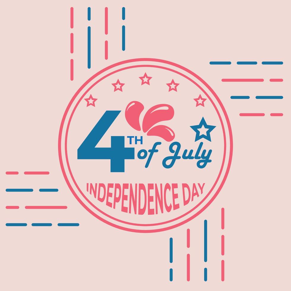 4th of July lettering background vector
