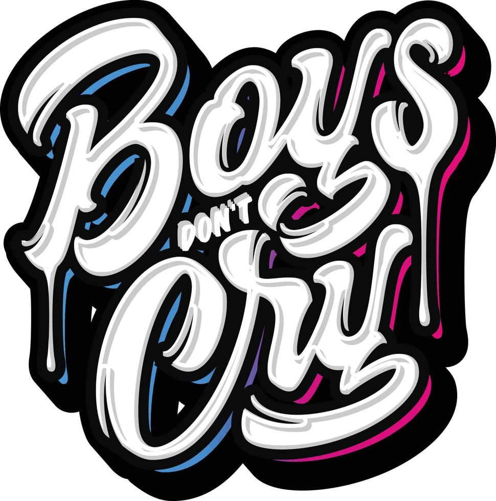 Boys Lettering typography vector